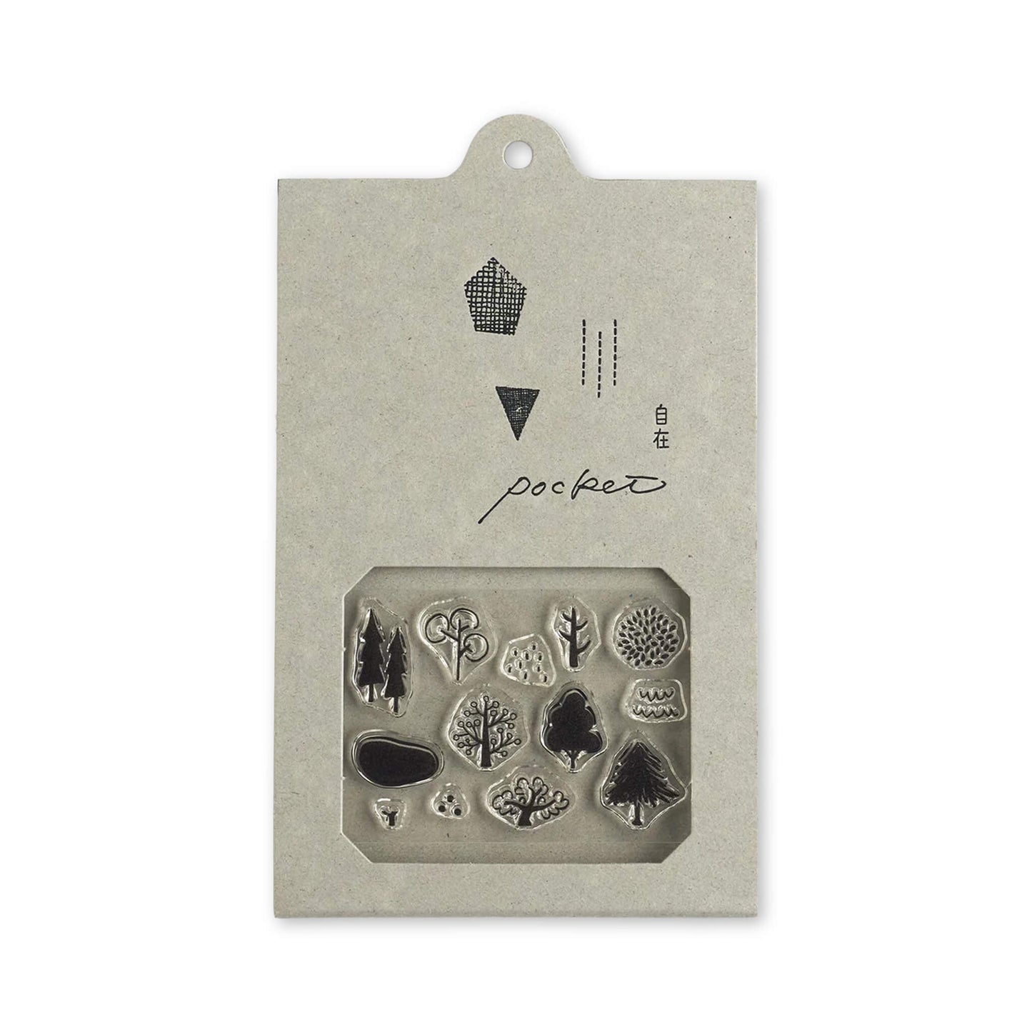 Mizushima JIZAI Clear Stamp Pocket - Tree 02