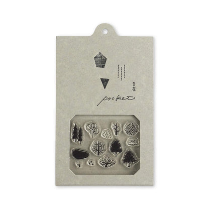 Mizushima JIZAI Clear Stamp Pocket - Tree 02
