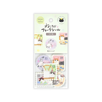 NB Nekorobi Flake Stickers - Postage Stamp Style
