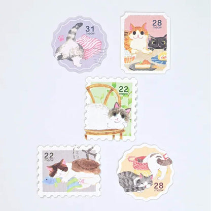 NB Nekorobi Flake Stickers - Postage Stamp Style