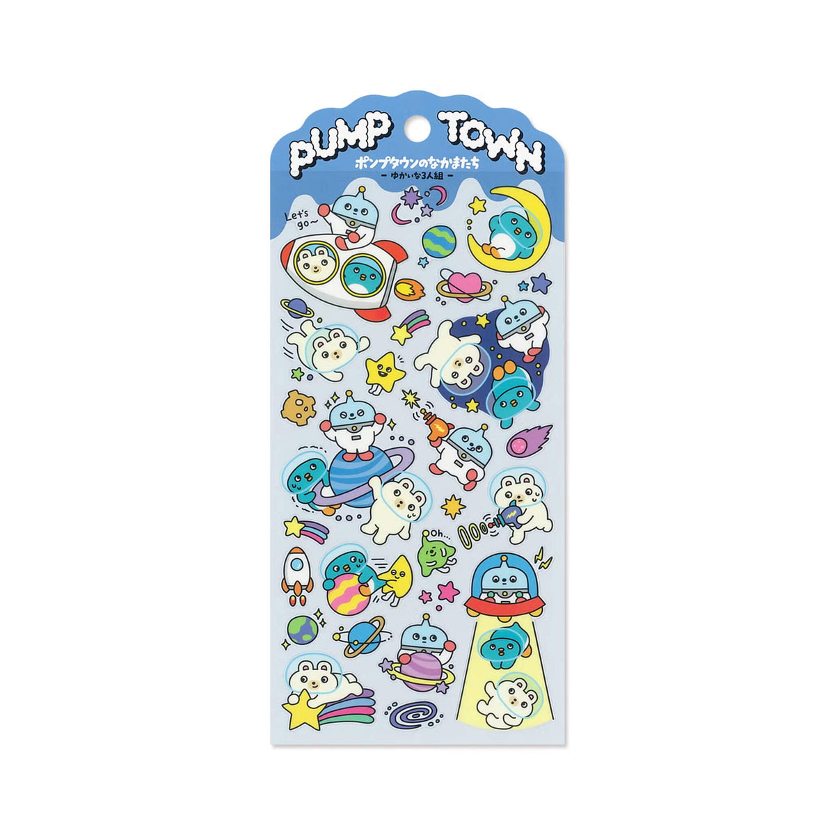 Mind Wave Pump Town Sticker - Cheerful Trio [Klistermärkeark]