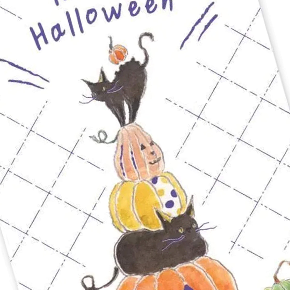 Active Corporation × Tocoro Comugi Halloween Postcard - Pumpkin