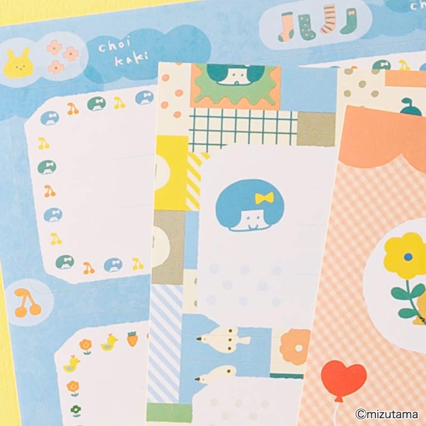 Hisago × Mizutama Choikaki Writable Sticker - Rectangle Patchwork