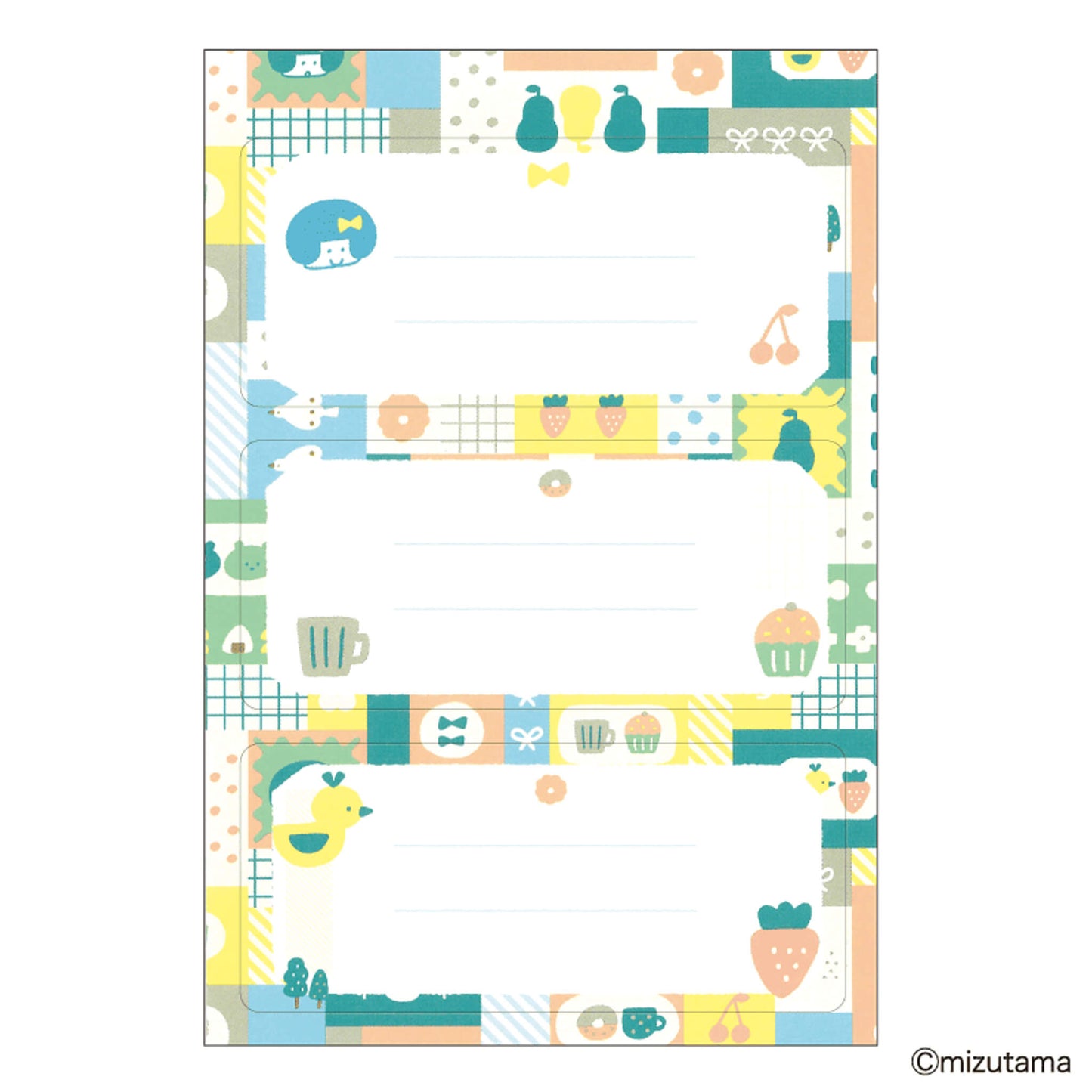 Hisago × Mizutama Choikaki Writable Sticker - Rectangle Patchwork