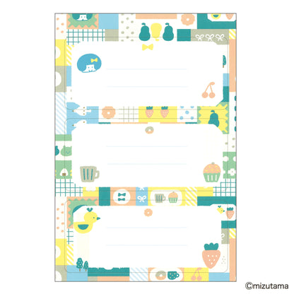 Hisago × Mizutama Choikaki Writable Sticker - Rectangle Patchwork