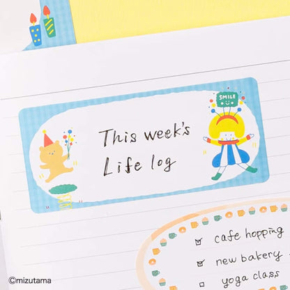 Hisago × Mizutama Choikaki Writable Sticker - Rectangle Smile [Klistermärkeark]