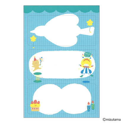 Hisago × Mizutama Choikaki Writable Sticker - Rectangle Smile [Klistermärkeark]