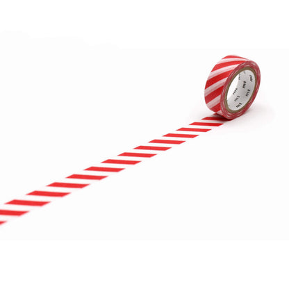 mt deco Washi Tape - Stripe - Red [15mm] [Washi Tejp]