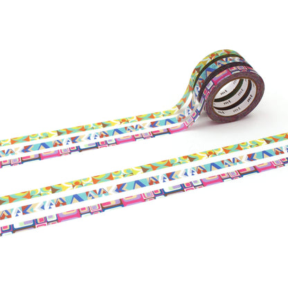 mt slim deco Washi Tape Set of 3 - Retro [6mm] [Washi Tejp]
