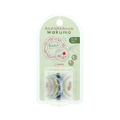Sun-Star Wakumo Roll Sticker - Round - Plates & Sweets