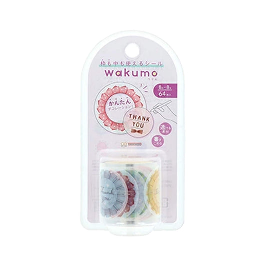 Sun-Star Wakumo Roll Sticker - Round - Rosettes & Messages