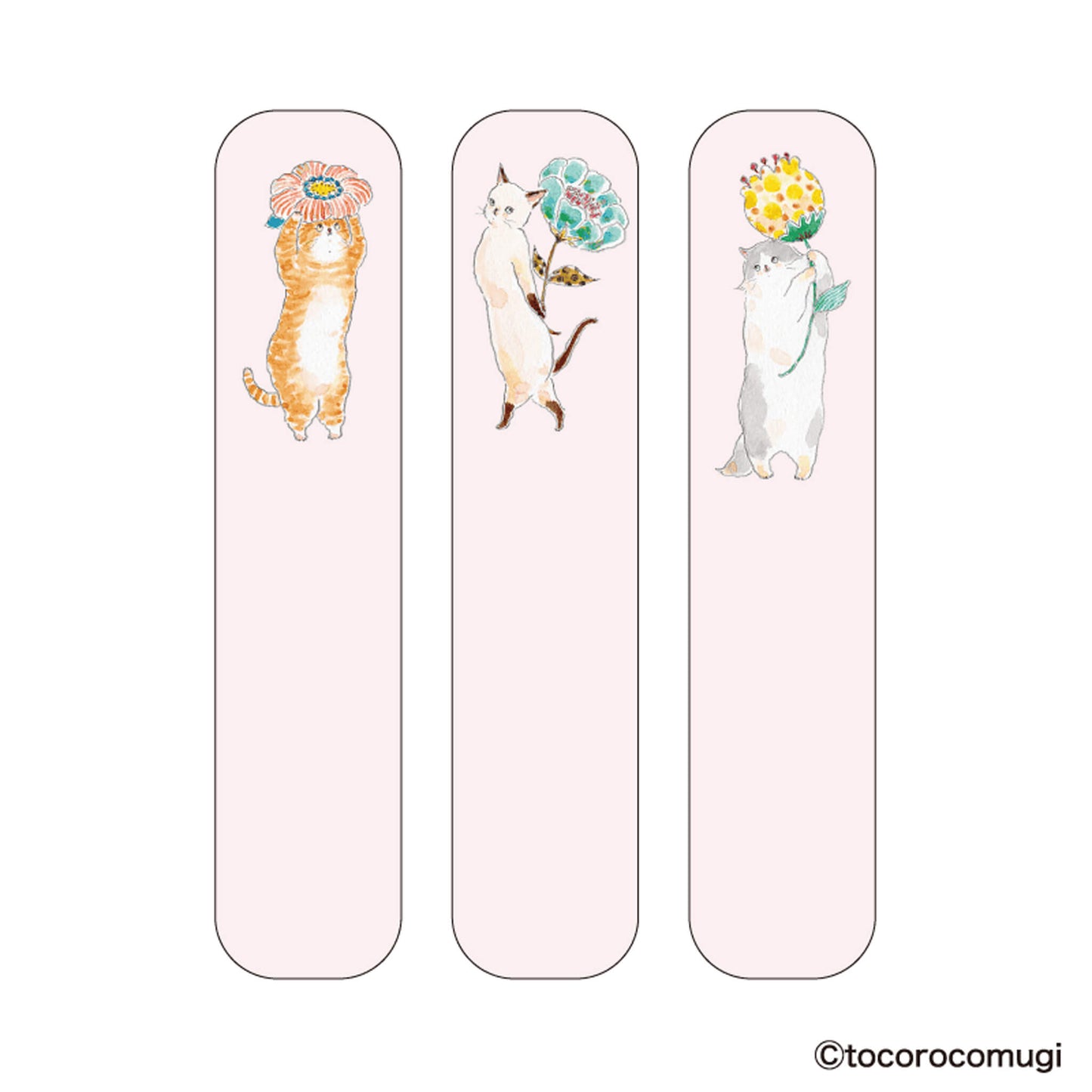 Hisago × Tocoro Comugi Pita Strong-Hold Sticky Notes S - Flower Fairy Cat [Självhäftande anteckningslappar]