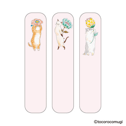 Hisago × Tocoro Comugi Pita Strong-Hold Sticky Notes S - Flower Fairy Cat [Självhäftande anteckningslappar]
