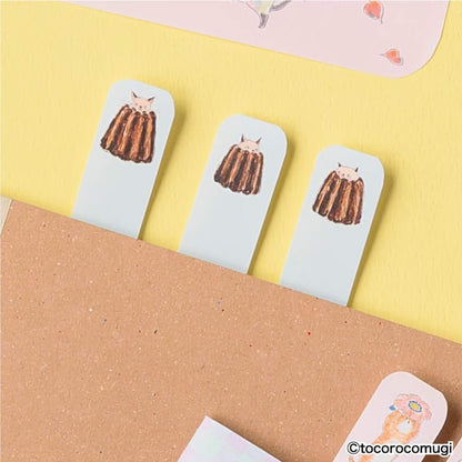 Hisago × Tocoro Comugi Pita Strong-Hold Sticky Notes S - Hide-and-Seek Canelé Cat [Självhäftande anteckningslappar]