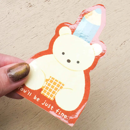 Cozyca Waterproof Sticker - SHIRO KUMA [Klistermärke]