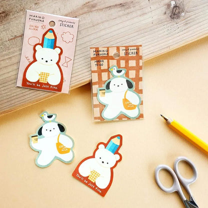 Cozyca Waterproof Sticker - SHIRO KUMA [Klistermärke]