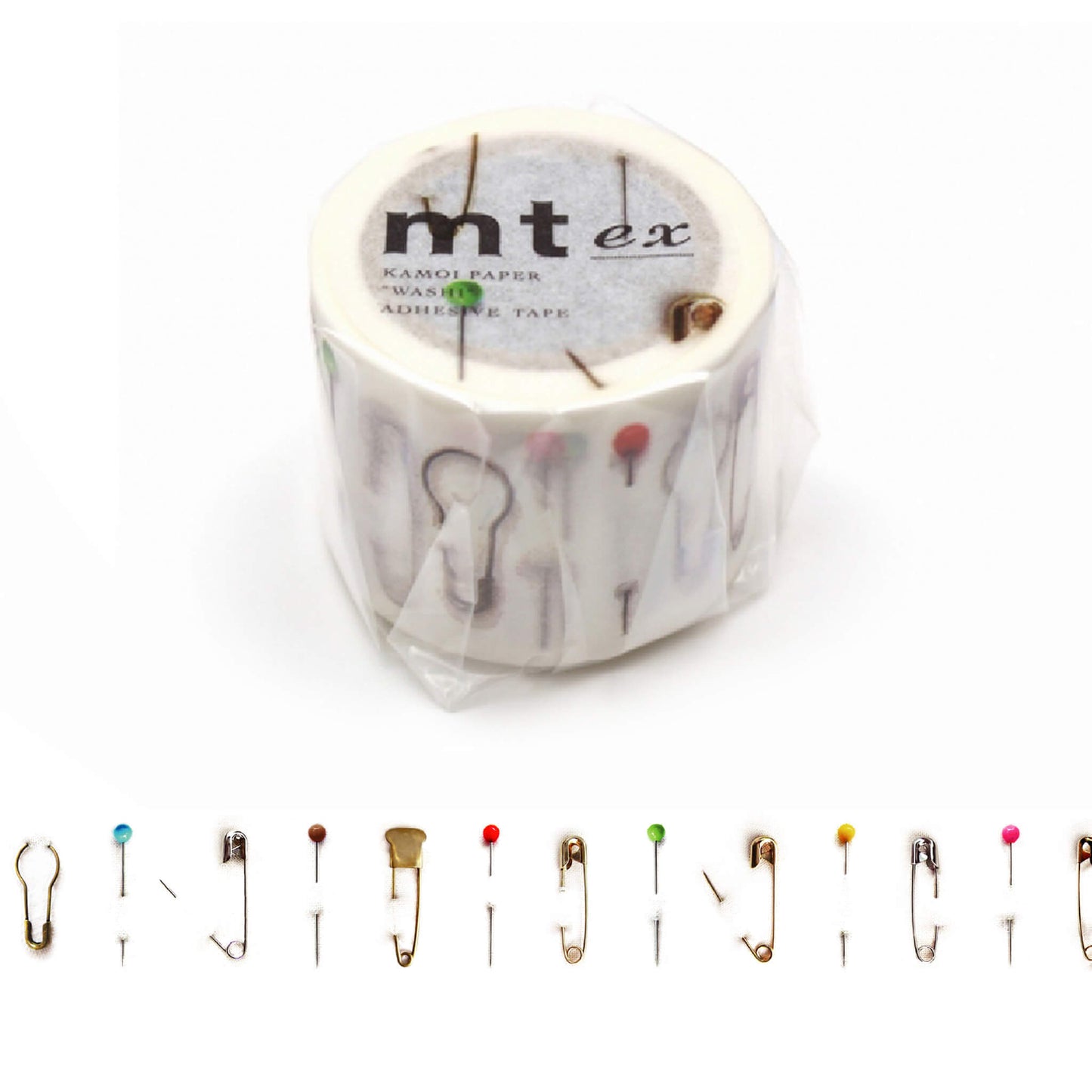 mt ex Washi Tape - Safety Pin & Straight Pin [35mm] [Washi Tejp]