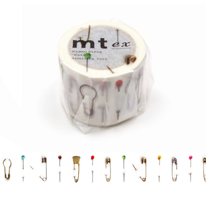 mt ex Washi Tape - Safety Pin & Straight Pin [35mm] [Washi Tejp]