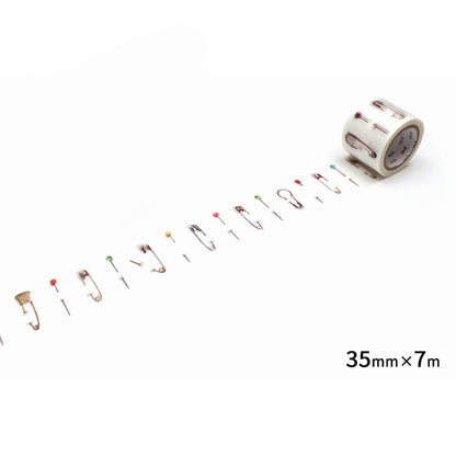 mt ex Washi Tape - Safety Pin & Straight Pin [35mm] [Washi Tejp]