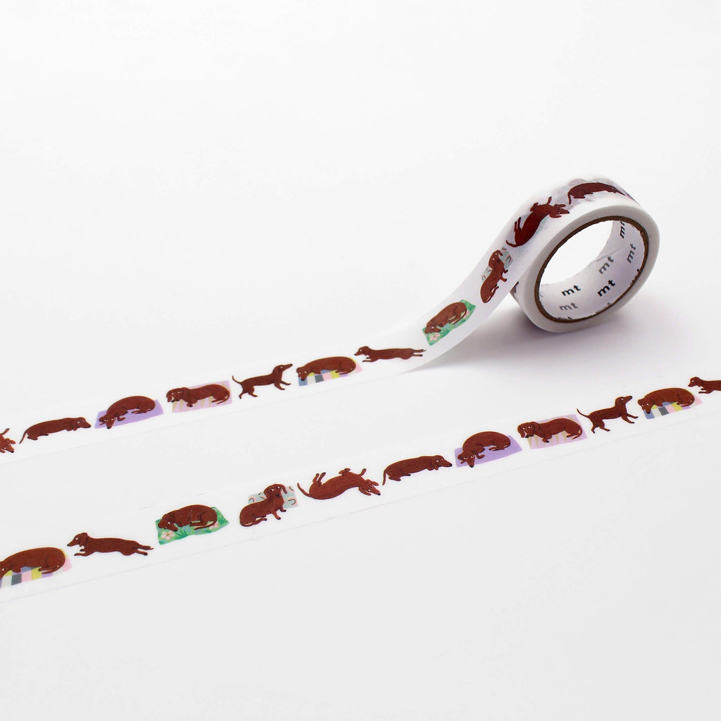 mt × Léa Maupetit Washi Tape - Sausage Dog [15mm] [Washi Tejp]