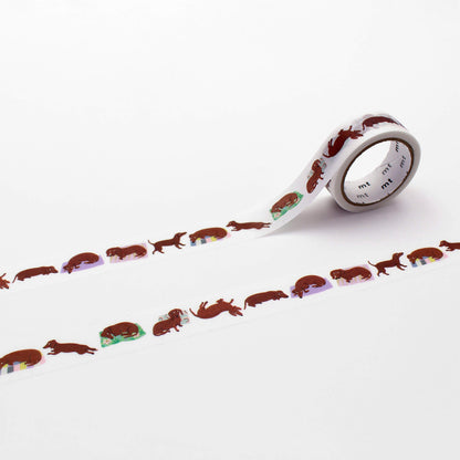 mt × Léa Maupetit Washi Tape - Sausage Dog [15mm] [Washi Tejp]