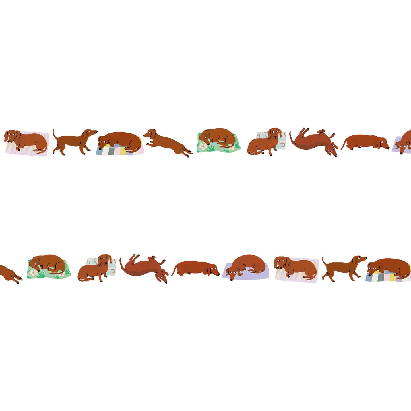 mt × Léa Maupetit Washi Tape - Sausage Dog [15mm] [Washi Tejp]