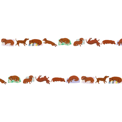 mt × Léa Maupetit Washi Tape - Sausage Dog [15mm] [Washi Tejp]