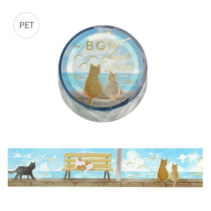 BGM Foil Clear Tape 2026 Summer Limited - Seaside Cats [PET-filmtape]