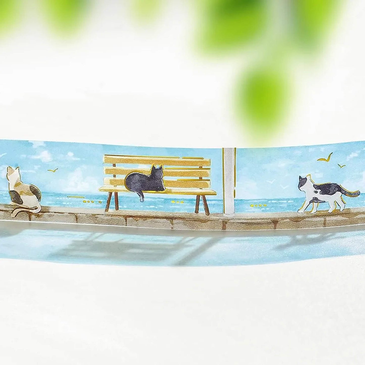 BGM Foil Clear Tape 2026 Summer Limited - Seaside Cats [PET-filmtape]