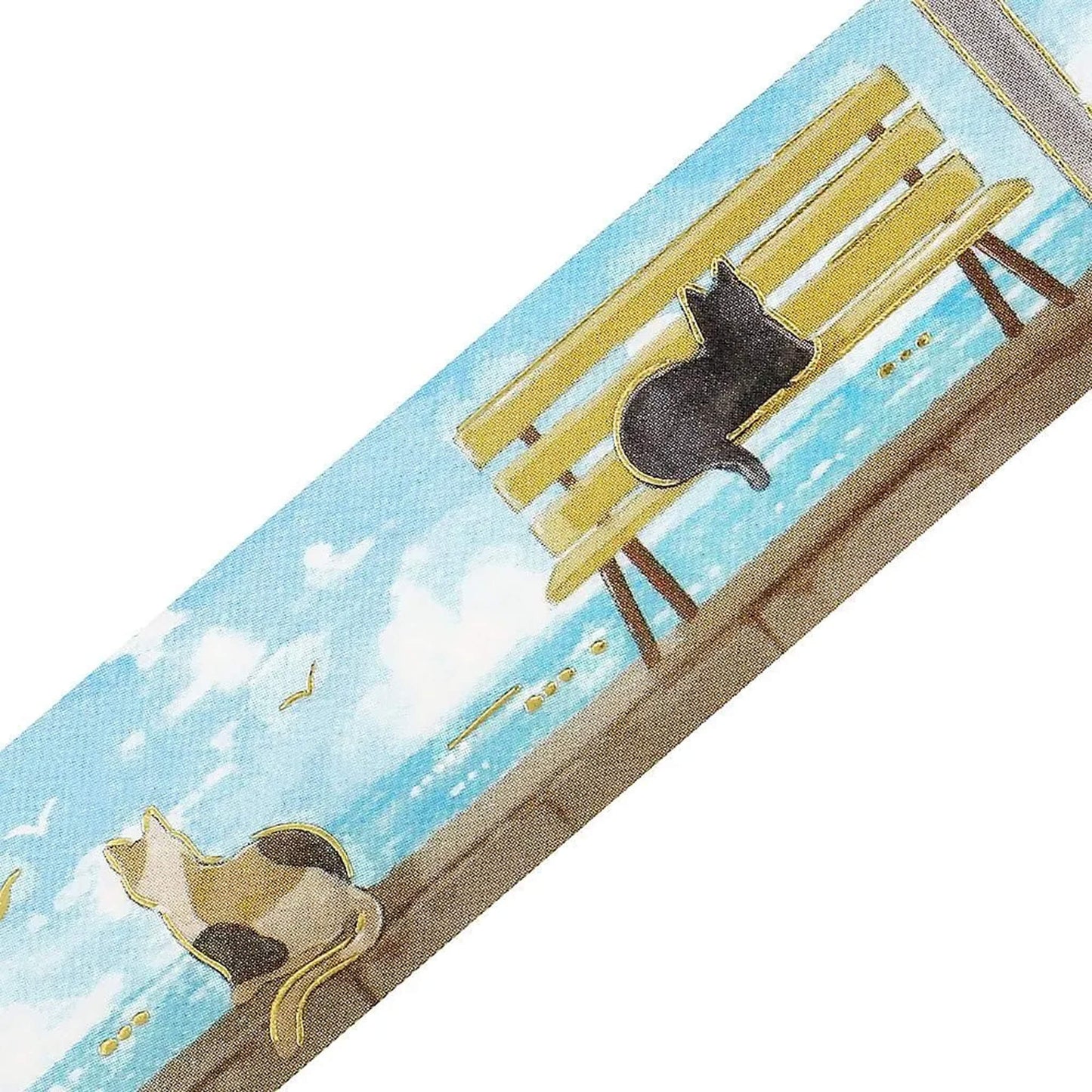BGM Foil Clear Tape 2026 Summer Limited - Seaside Cats [PET-filmtape]