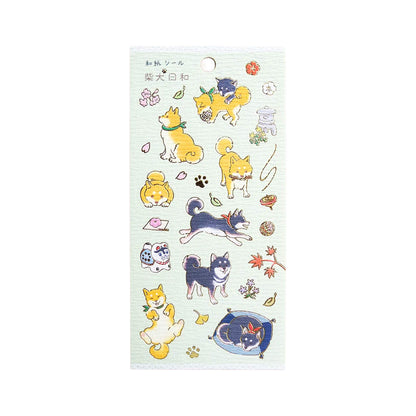 Cozyca Hyogensha Washi Sticker Sheet - Shiba Inu Biyori [Klistermärkeark]