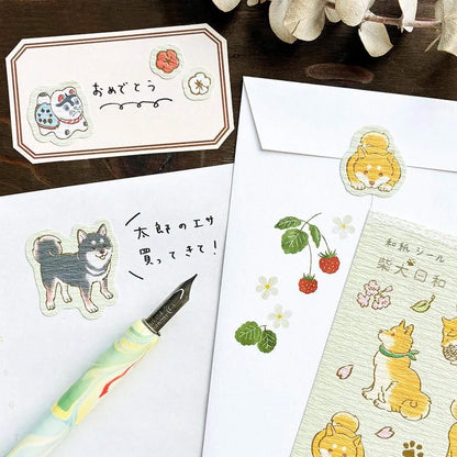 Cozyca Hyogensha Washi Sticker Sheet - Shiba Inu Biyori [Klistermärkeark]