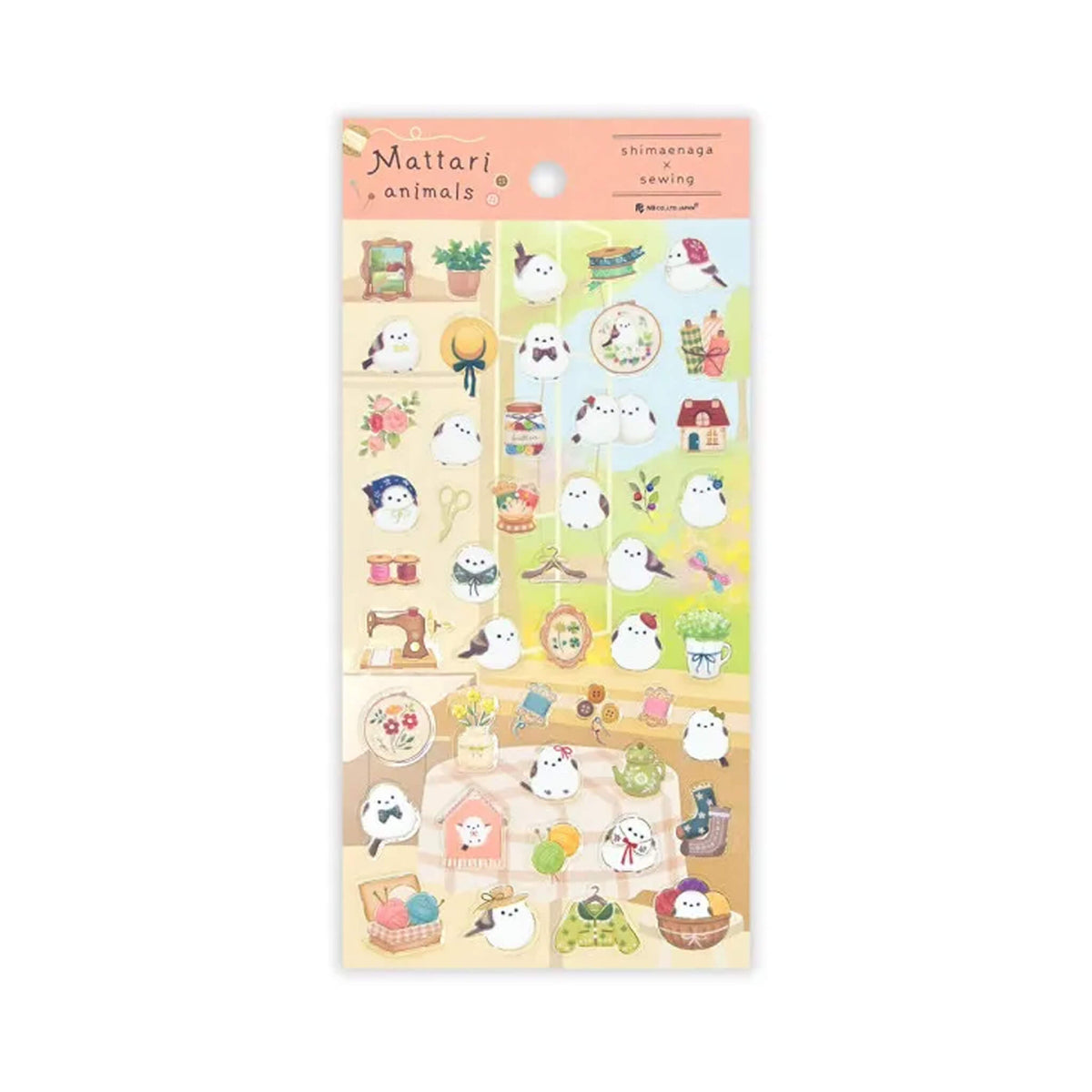 NB Mattari Animals Sticker Sheet - Shimaenaga × Sewing
