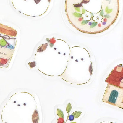 NB Mattari Animals Sticker Sheet - Shimaenaga × Sewing