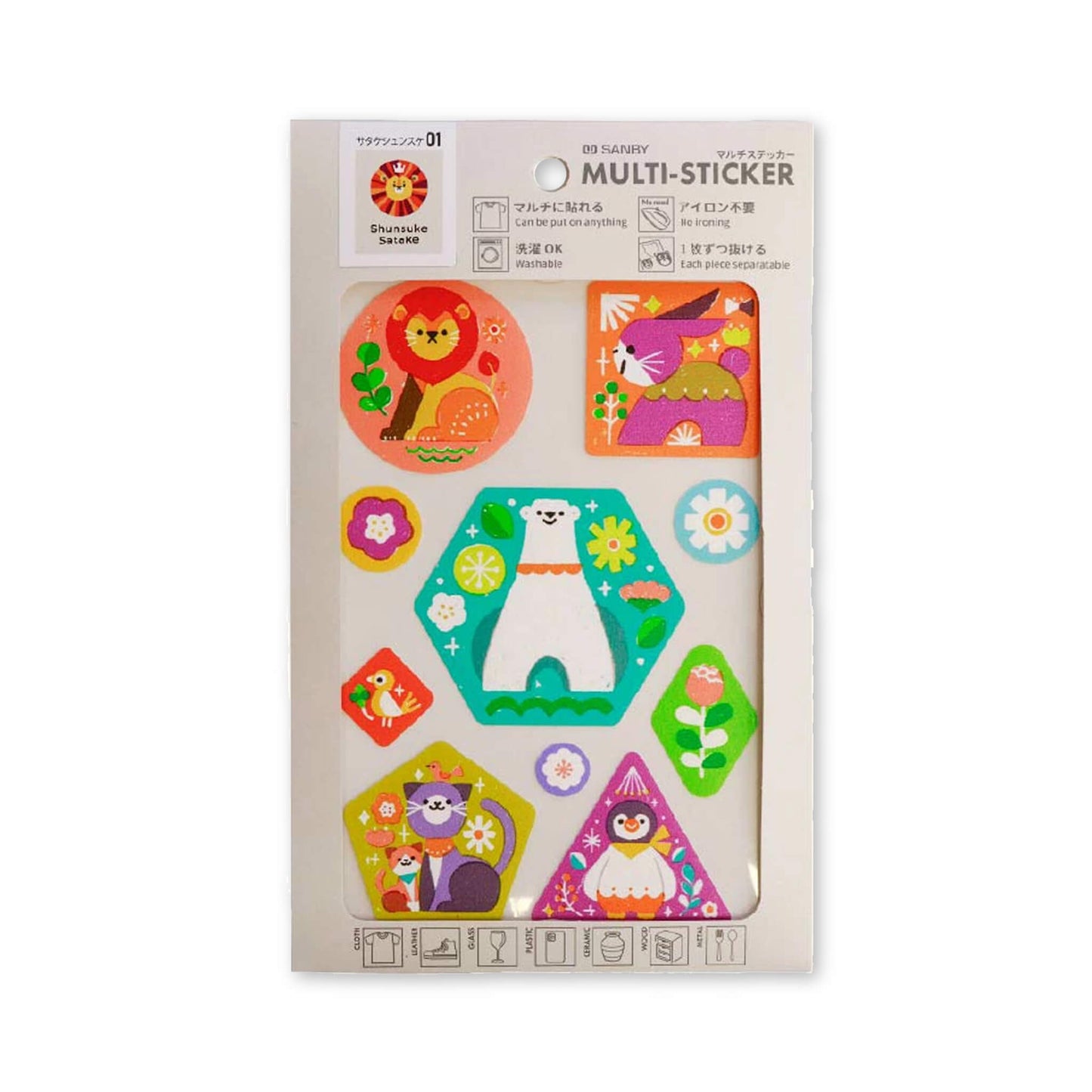 SANBY × Shunsuke Satake Multi-Sticker - Plants and Animals [Klistermärken för olika ytor]