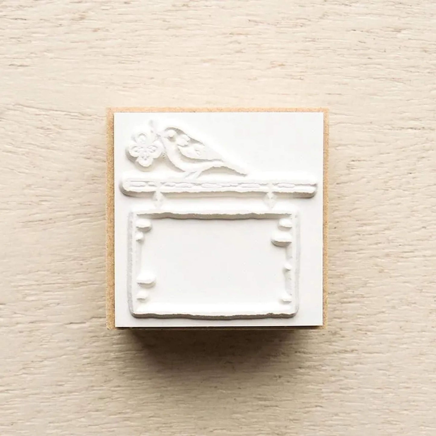 Cozyca Rubber Stamp - Signboard and Bird