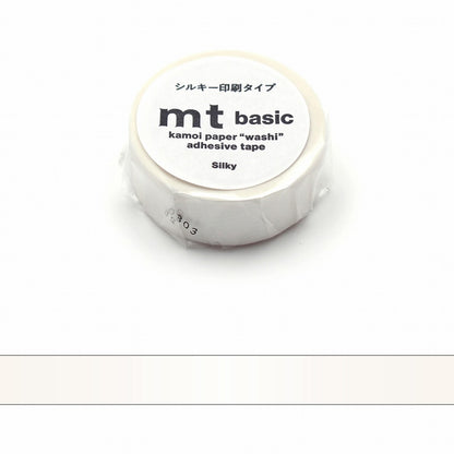 mt basic Washi Tape - Silky White [15mm] [Washi Tejp]