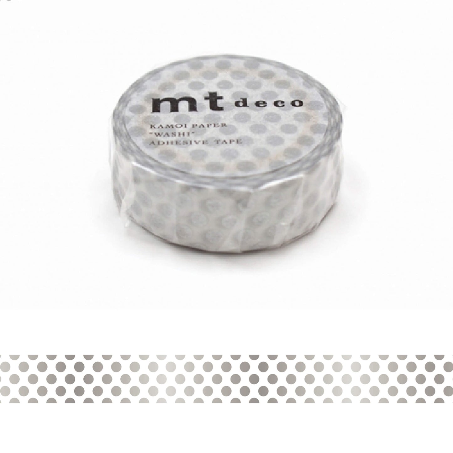 mt deco Washi Tape - Dot - Silver [15mm] [Washi Tejp]