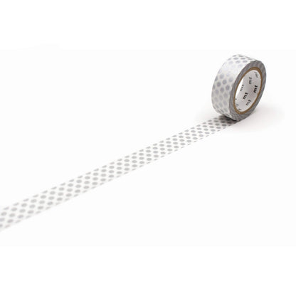 mt deco Washi Tape - Dot - Silver [15mm] [Washi Tejp]