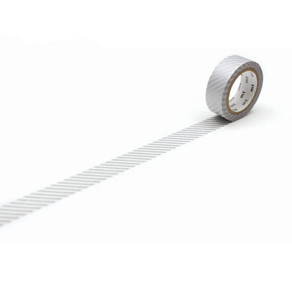 mt deco Washi Tape - Fine Stripe - Silver [15mm] [Washi Tejp]