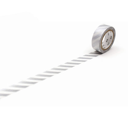 mt deco Washi Tape - Stripe - Silver [15mm] [Washi Tejp]