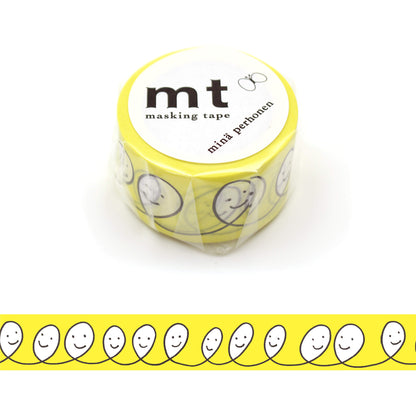 mt × minä perhonen Washi Tape - Smile Yellow [27mm] [Washi Tejp]