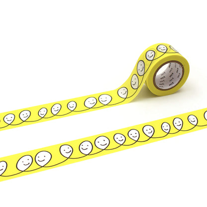 mt × minä perhonen Washi Tape - Smile Yellow [27mm] [Washi Tejp]