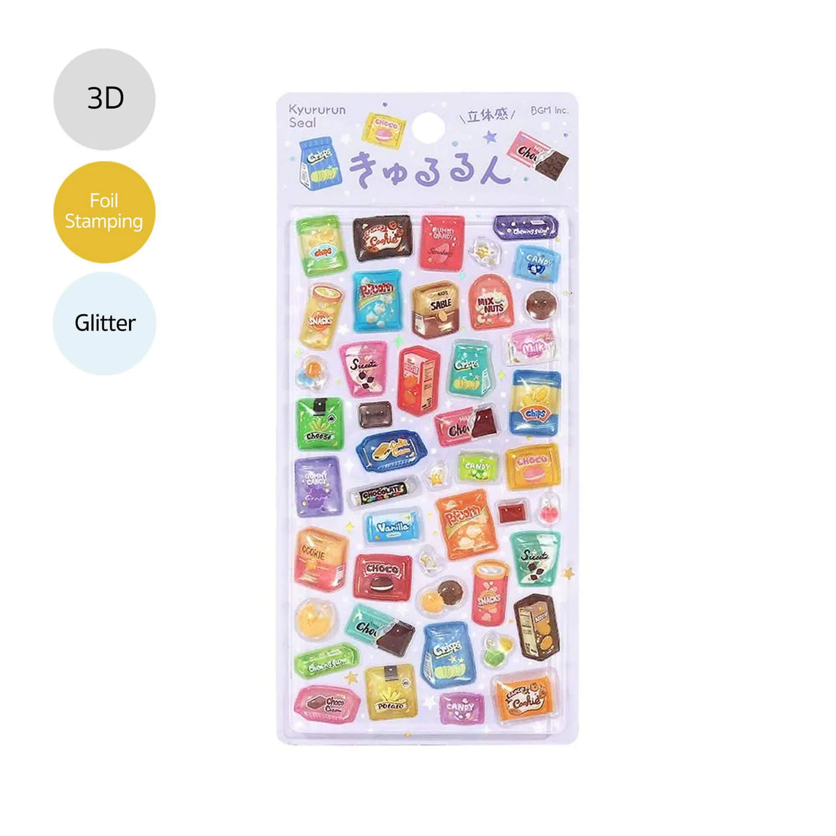 BGM Kyururun 3D Sticker Vol. 4 - Snacks