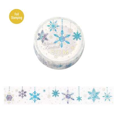 BGM Foil Washi Tape 2026 Winter Limited - Snowflakes