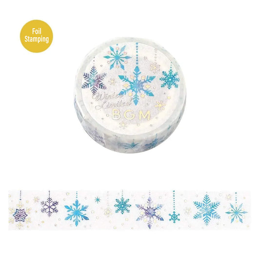 BGM Foil Washi Tape 2026 Winter Limited - Snowflakes