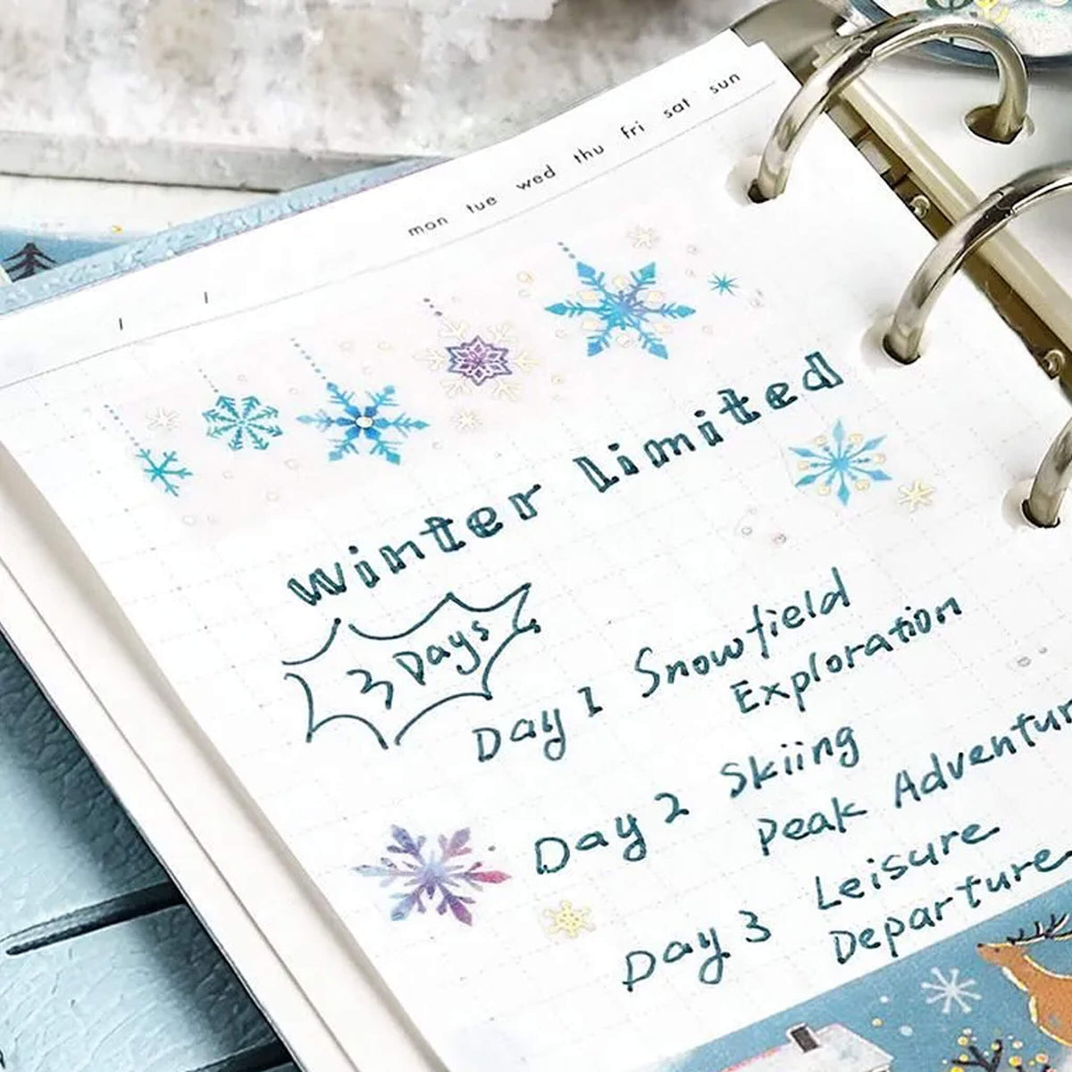 BGM Foil Washi Tape 2026 Winter Limited - Snowflakes