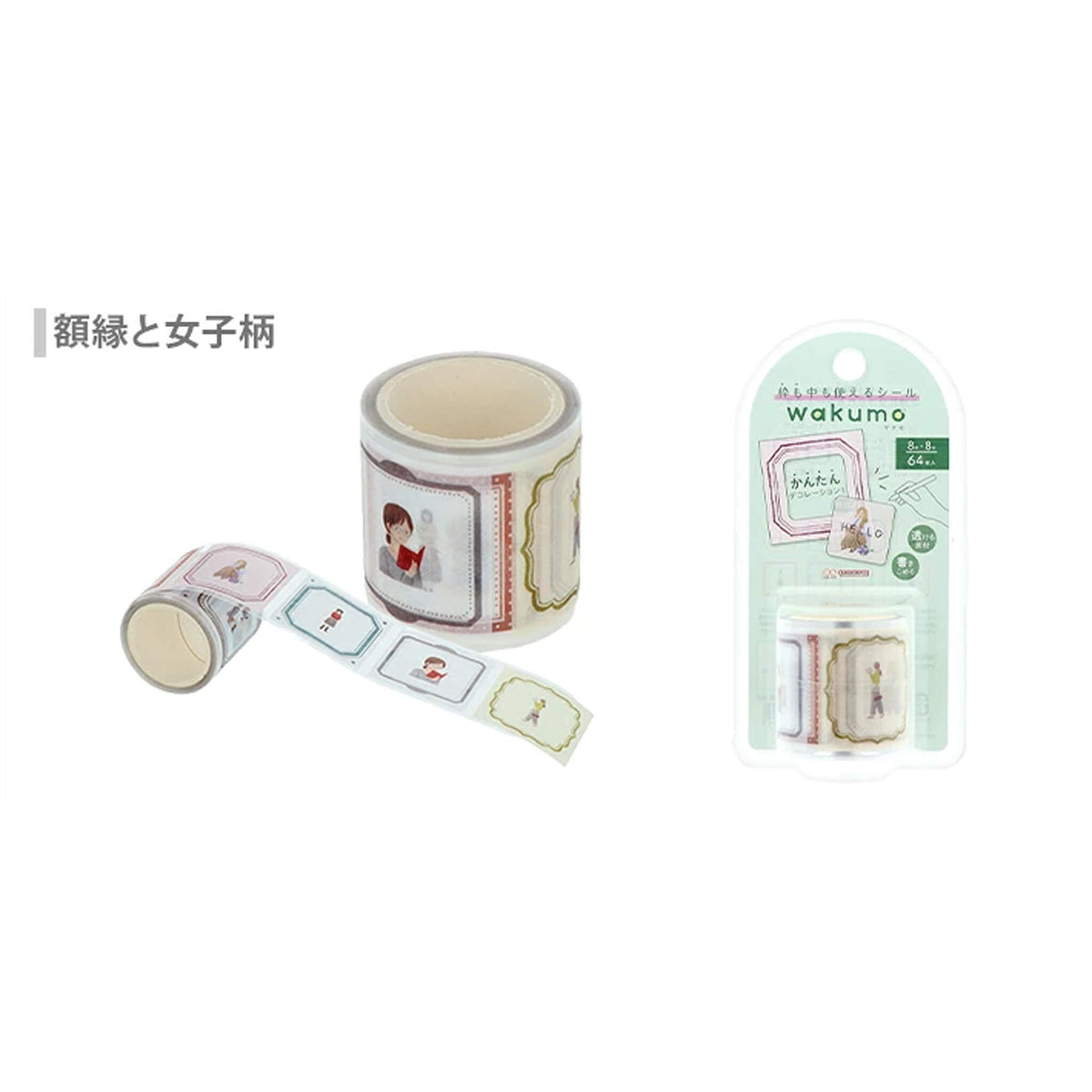 Sun-Star Wakumo Roll Sticker - Square - Frames & Girls