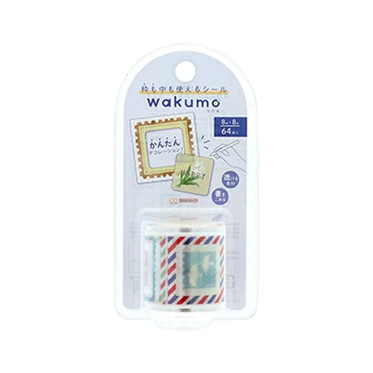 Sun-Star Wakumo Roll Sticker - Square - Stamps & Flowers and Birds