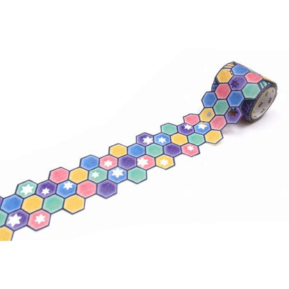 mt fab Die-Cut Washi Tapa - Star & Tile [45mm] [Washi Tejp]